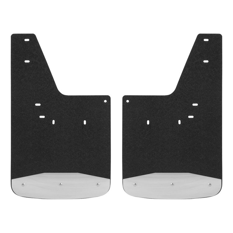 250930 Front 12 in. x 20 in. Rubber Mud Guards Fits Select Dodge, Ram 1500, 2500, 3500