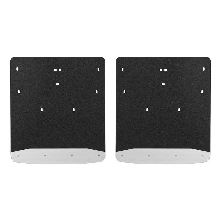 251124 Rear Dually 20 in. x 23 in. Rubber Mud Guards Fits Select Ford F-350, F-450