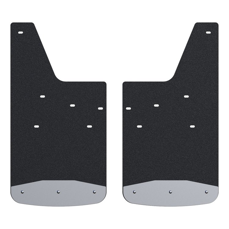 251451 Rear 12 in. x 23 in. Rubber Mud Guards Fits Select Silverado, GMC Sierra HD