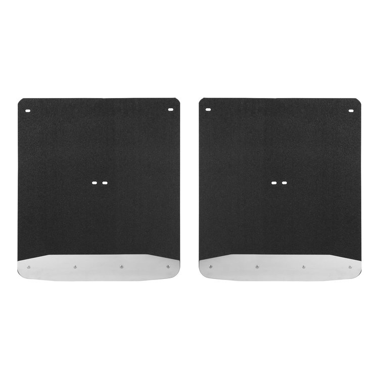 251544 Rear Dually 20 in. x 23 in. Rubber Mud Guards Fits Select Chevy Silverado, GMC Sierra 3500