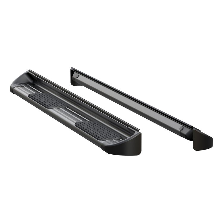 280744-581444 Black Stainless Steel Side Entry Steps Fits Select Chevy Silverado, GMC Sierra Crew Cab
