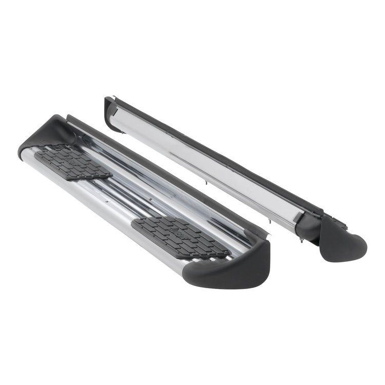 480422 Polished Stainless Steel Side Entry Steps Fits Select Ford F-150 Super Cab