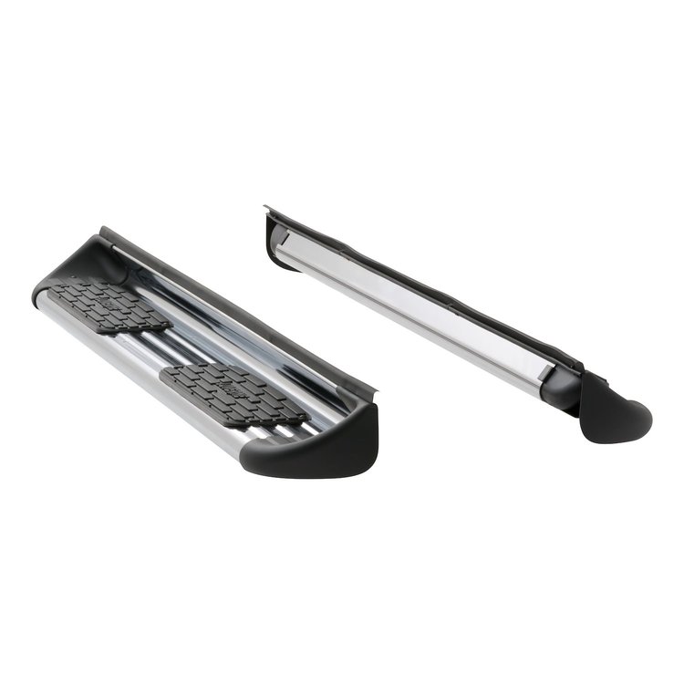480742-580742 Polished Stainless Steel Side Entry Steps Fits Select Chevy Silverado, GMC Sierra Extended Cab