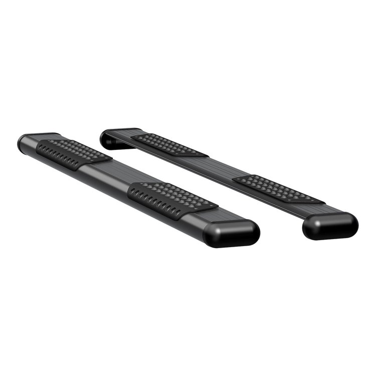584072 O-Mega II 6 in. x 72 in. Black Aluminum Side Steps, Without Brackets