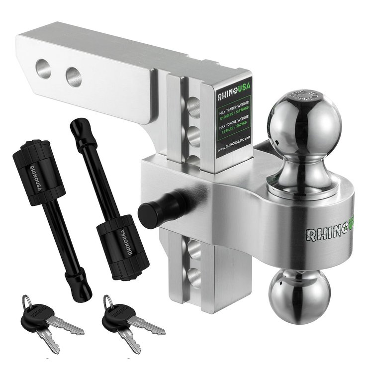 RG-HTDROP2-SVR 6 in. Heavy Duty Drop Hitch [2 in. Receiver, Silver]