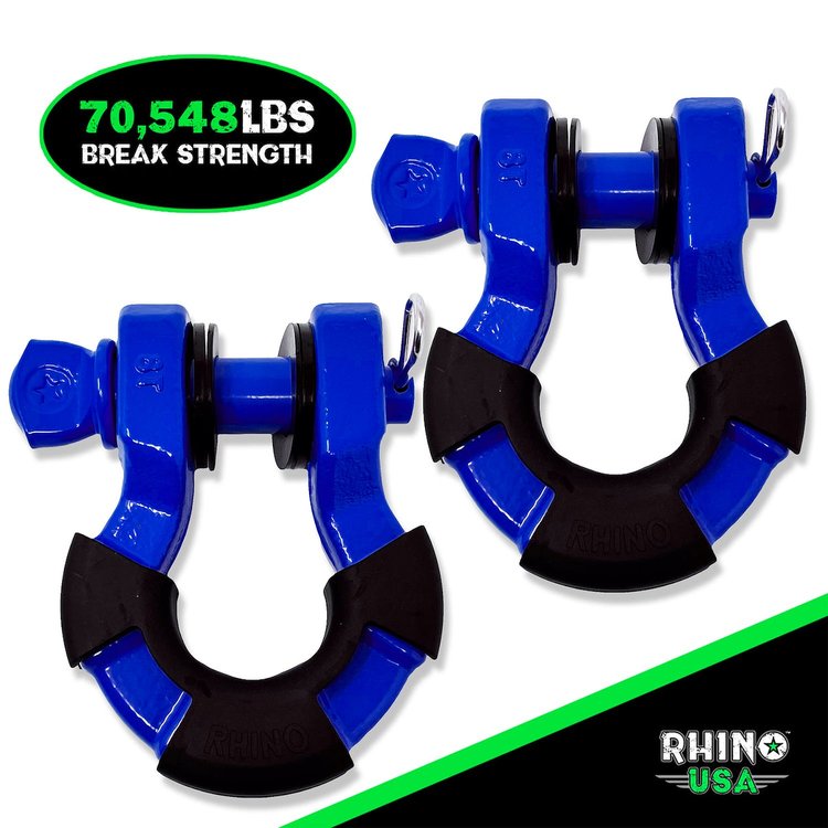 SUPERSHACK-BLU 8 Ton Super Shackles [Blue, Set of 2]