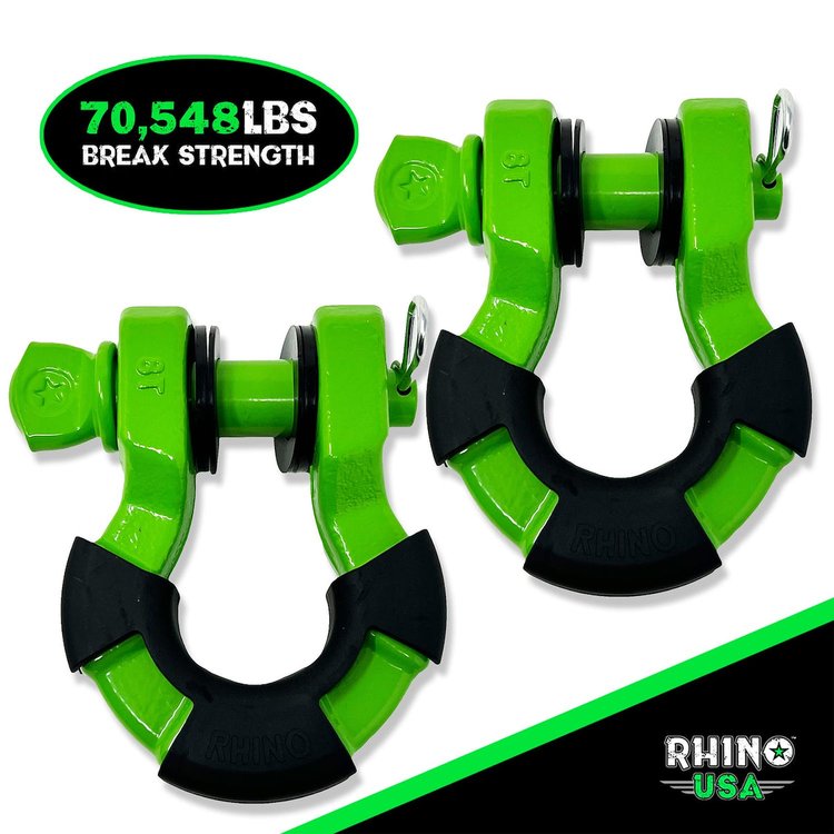 SUPERSHACK-GRN 8 Ton Super Shackles [Green, Set of 2]