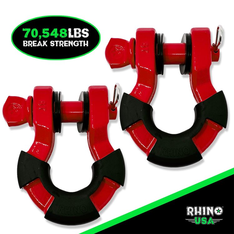 SUPERSHACK-RED 8 Ton Super Shackles [Red, Set of 2]