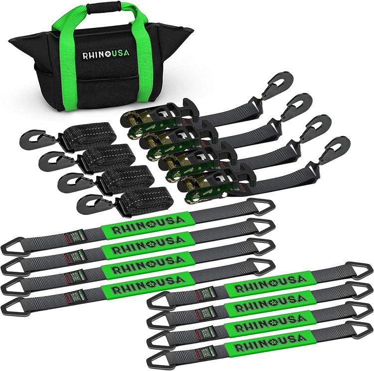TD-VS2INKIT-SNAP Heavy Duty Vehicle Tie Down Kit [Snap Hook]