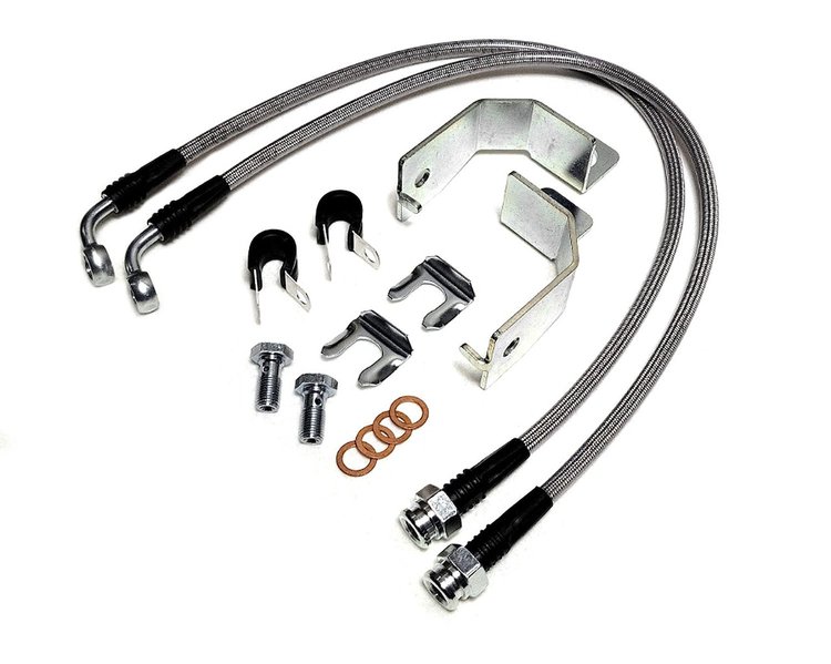 BHK-LIGHT-9904FRT-GR Stainless Brake Hose Kit for 1999-2004 Ford F-150 Lightning, Front Only [Green]