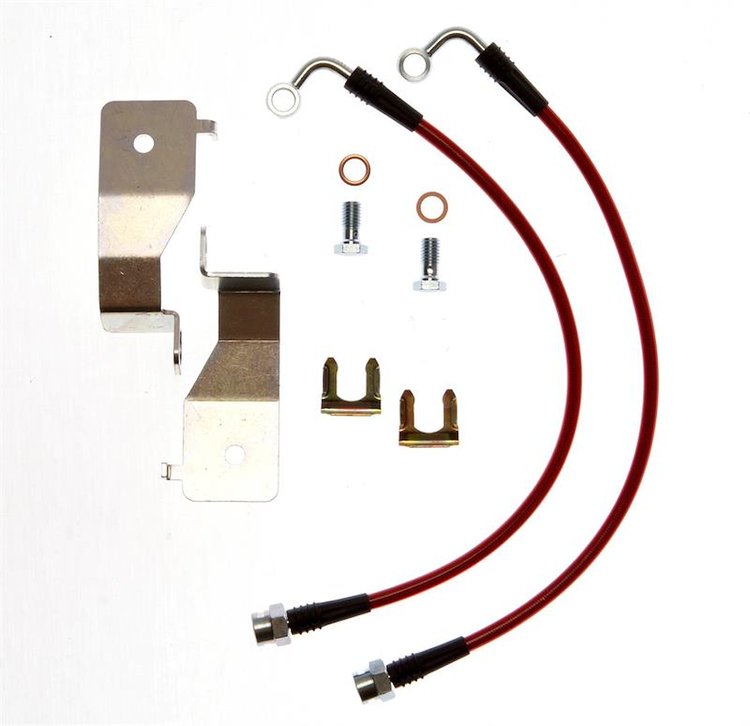 FORD-MUSTANGREARS-19-BLK Stainless Brake Hose Kit for 1994-1995 Ford Mustang, Rear Only [Black]