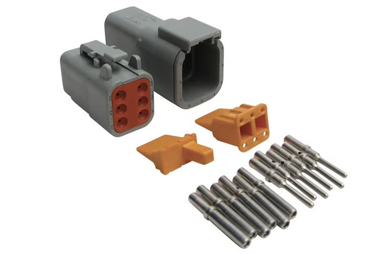 HT-031015 Plug and-Pins Only, Matching Set Deutsch DTM-6 Connectors (7.5 Amp)
