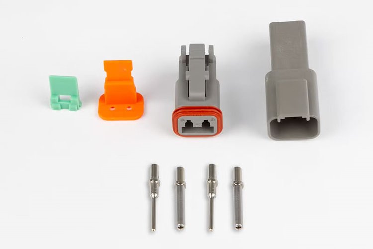 HT-031112 Plug &-Pins Only, Set of Deutsch DT-2 Conn (DT06-2S + DT04-2P), 13 Amp)