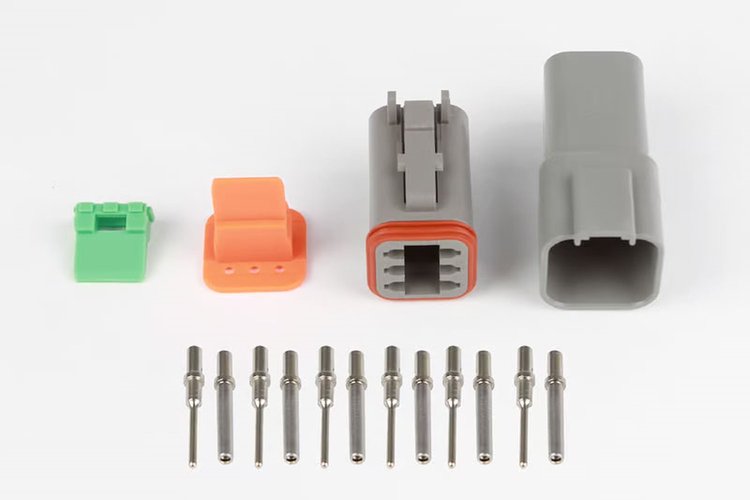 HT-031115 Plug &-Pins Only, Set of Deutsch DT-6 Conn (DT06-6S + DT04-6P), 13 Amp