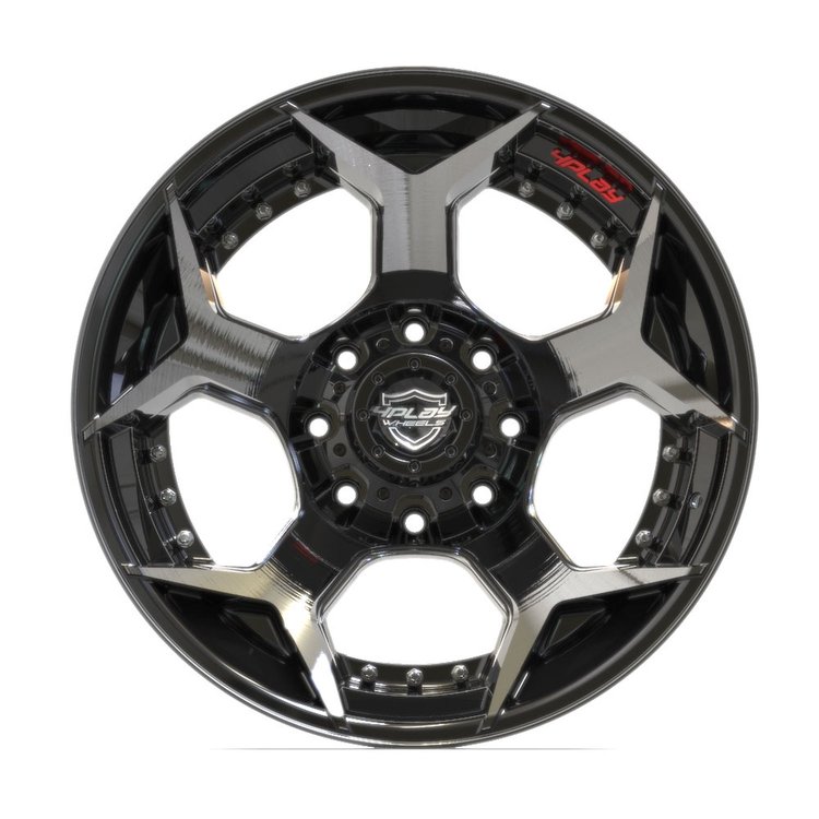 4Play 50 Brushed Black Finish Wheel Size 22" x 12"