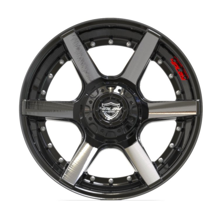 4Play 60 Brushed Black Wheel Size 20" x 10"