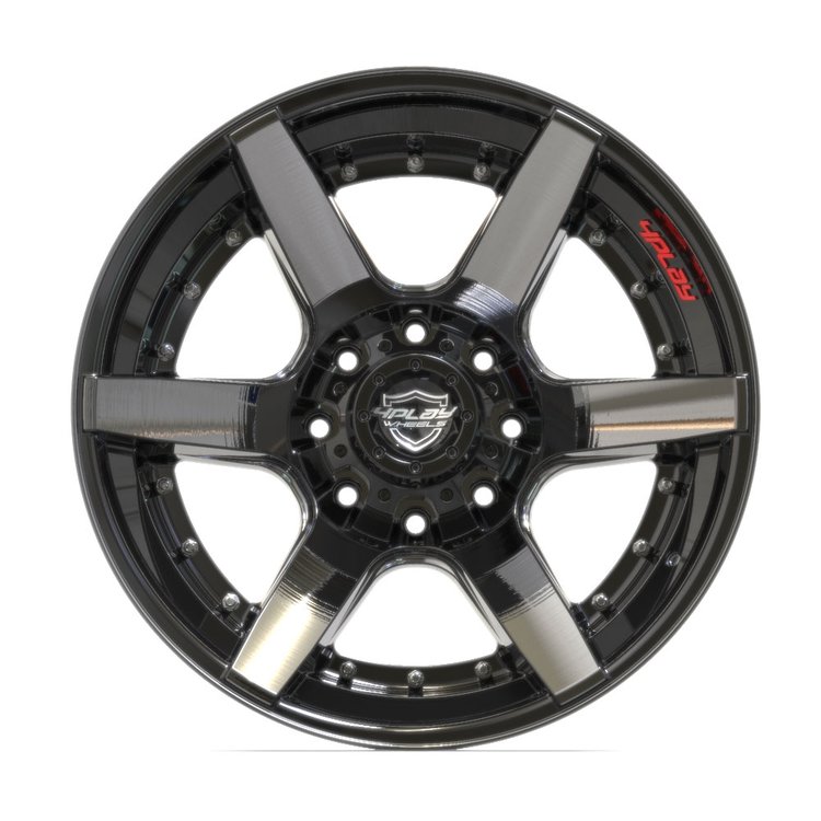 4Play 60 Brushed Black Wheel Size 22" x 10"