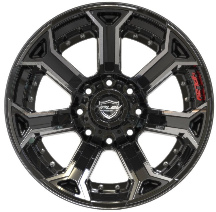 4Play 70 Brushed Black Wheel Size 20" x 10"