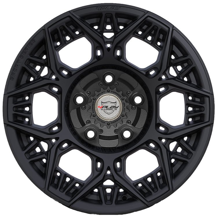 4Play S60 Satin Black Wheel Size: 18" x 9"