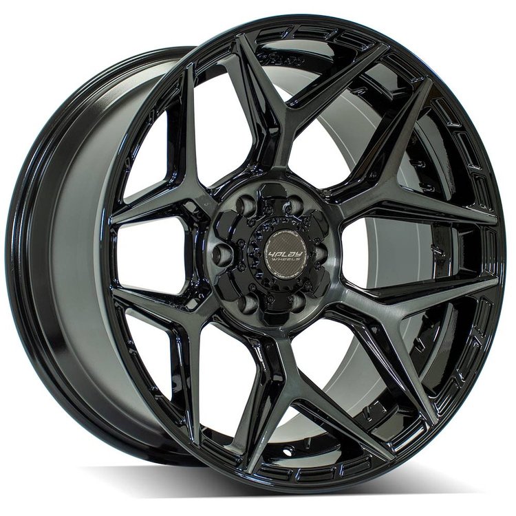 4Play 06 Wheel Size: 20" x 10", Bolt Pattern: 5 x 5" / 5 x 5.50" [Brushed Black]