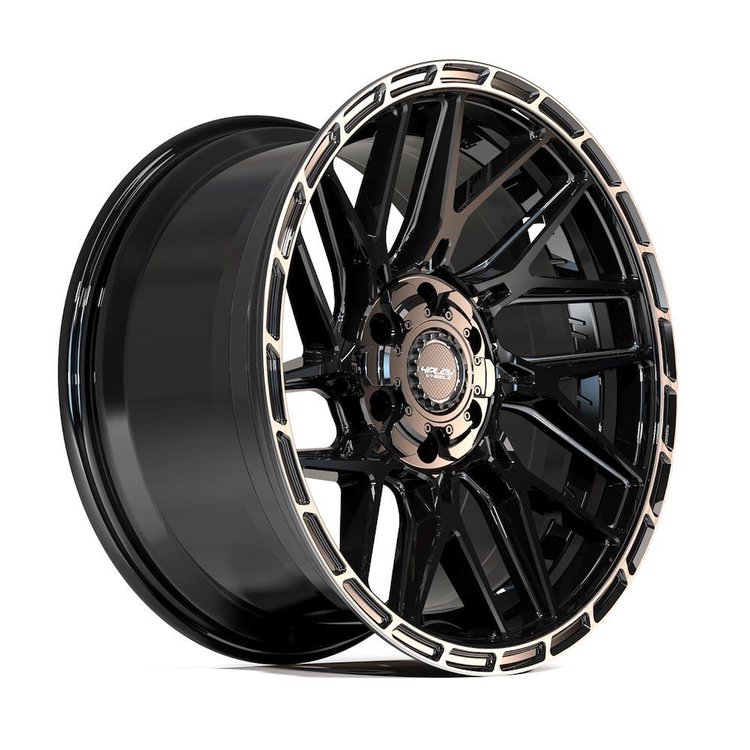 4PS28-20090-6D55-6BBT 4PS28 Wheel [Size: 20"x9"] Gloss Black w/Brushed Face & Tinted Clear Finish