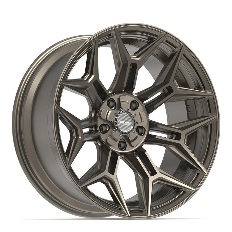 4P44 Wheel [Size: 22"x10"] 5 x 127 mm & 5 x 139.7 mm Bolt Pattern, Satin Bronze