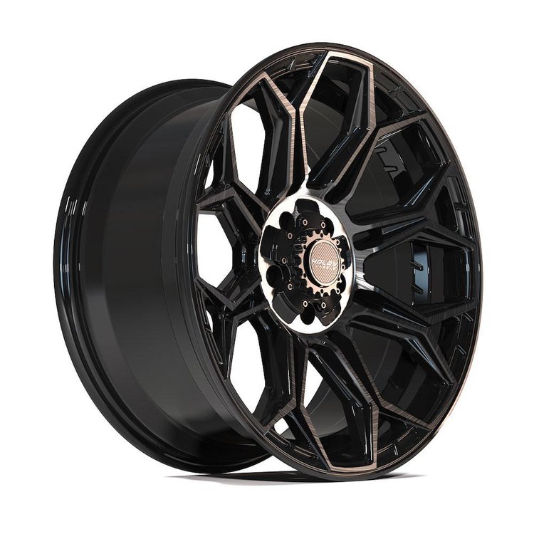 4P83-20090-5D55-0BBT 4P83 Wheel [Size: 20"x9"] Gloss Black w/Brushed Face & Tinted Clear Finish