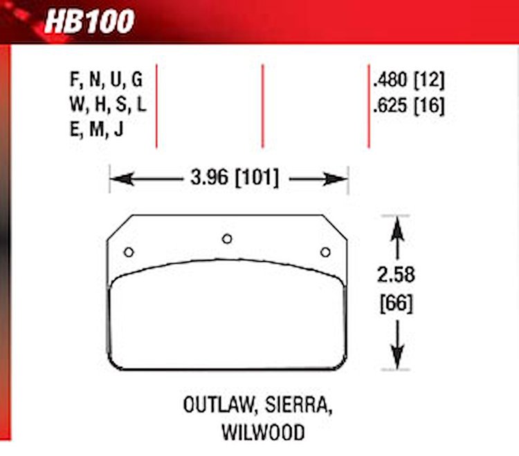 Blue 9012 Disk Brake Pads Wilwood DL Outlaw Sierra