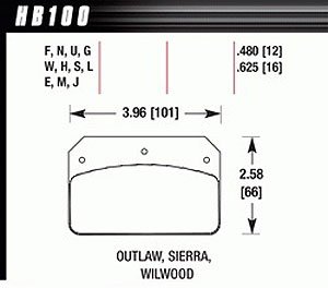 DTC-05 PADS Wilwood DL Outlaw Sierra