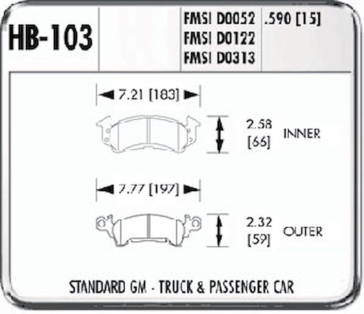 Performance Brake GM INTERMEDIATE