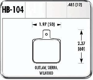 HPS Performance Brake Pads Wilwood Dynalite Single, Billet Dynalite Single, Dynalite Single Floater