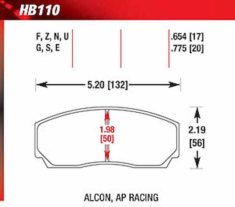 Blue 9012 Disk Brake Pads Alcon, AP Racing