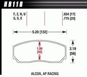Disc Brake Pad DTC-70 w/0.775 Thickness