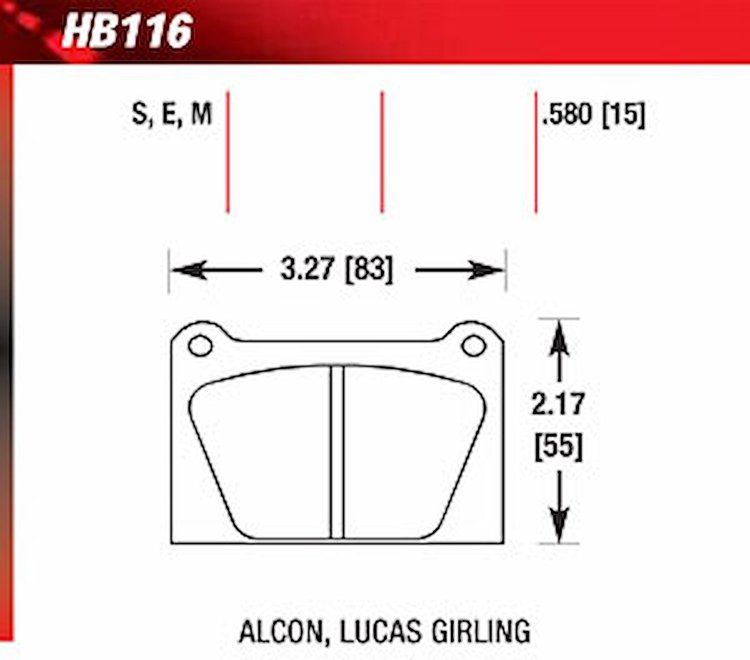 Blue 9012 Disk Brake Pads Alcon, Lucas Girling, S 2000