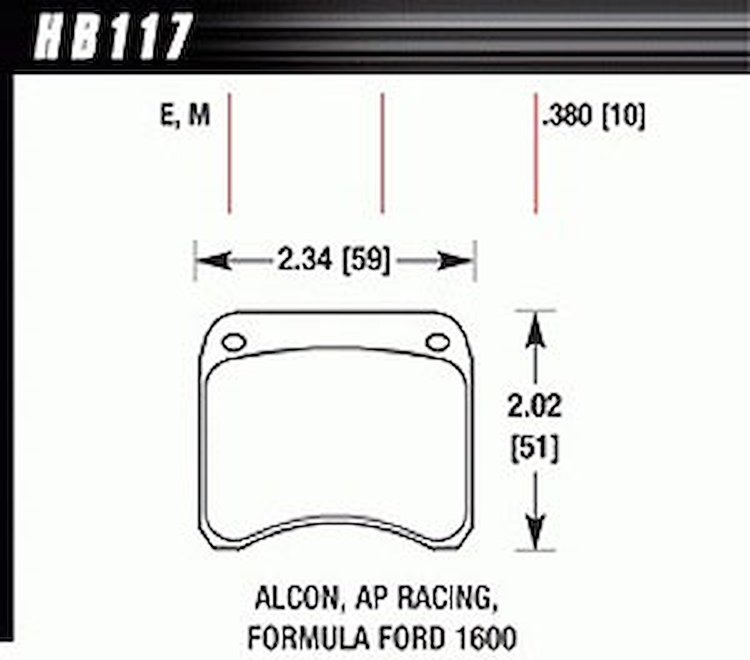 Disc Brake Pad Black w/0.380 Thickness