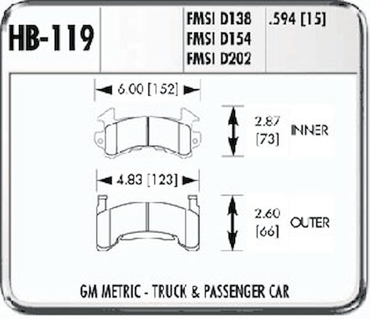 GM Metric D-154 Calipers