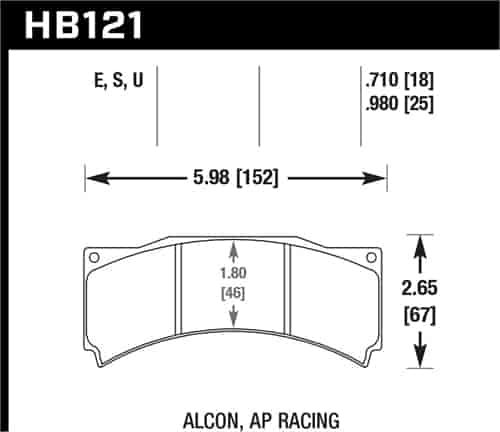 BLUE 9012 BRAKE PADS AP Racing Alcon