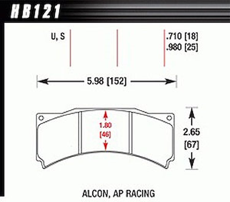 HT-10 PADS AP Racing Alcon