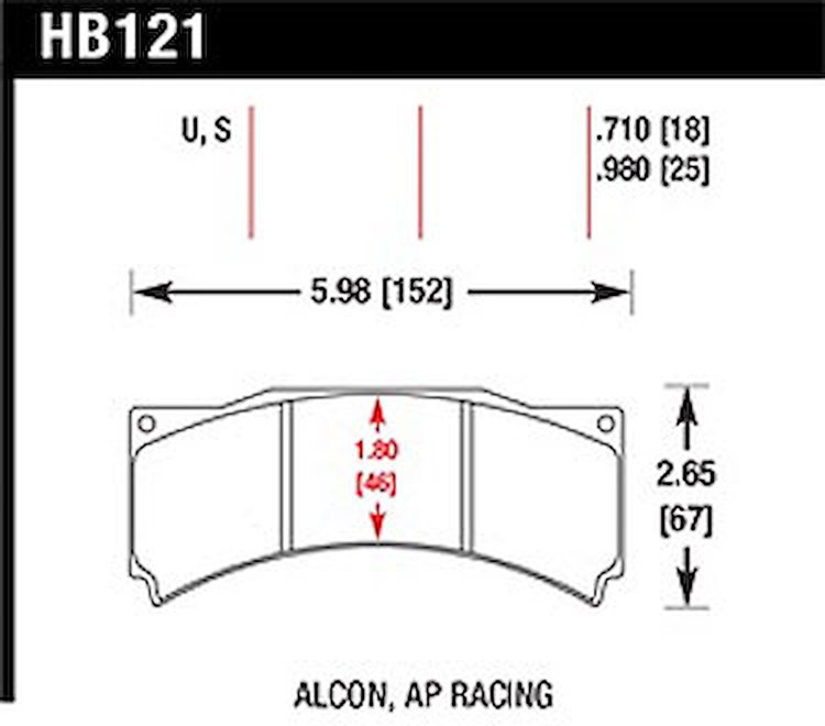 Disc Brake Pad DTC-70 w/0.710 Thickness
