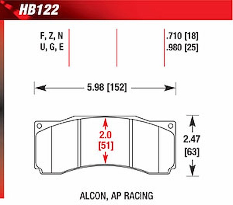 Blue 9012 Disk Brake Pads Alcon, AP Racing