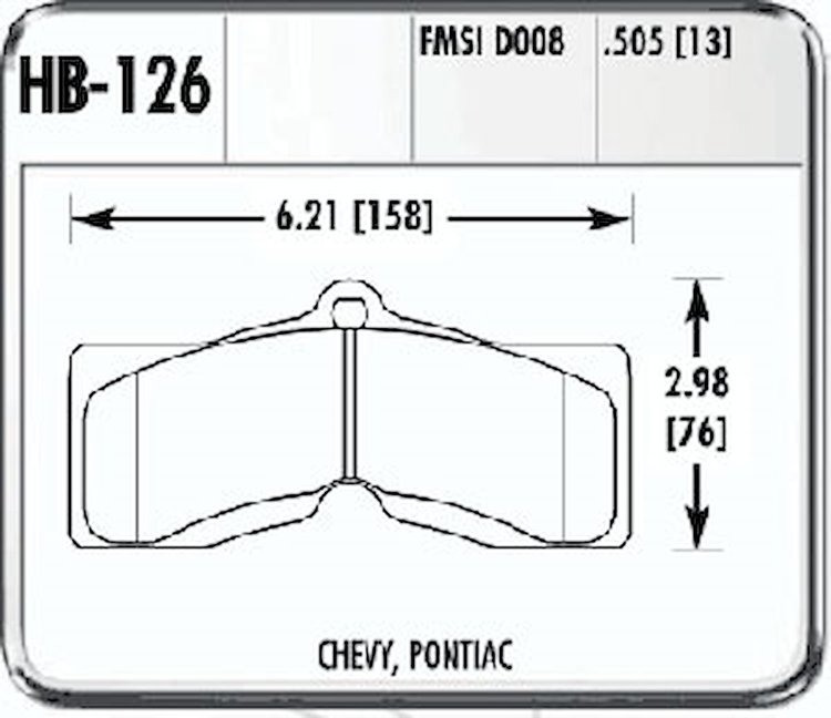 HPS Performance Brake Pads 1965-82 Corvette