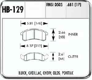 HPS Performance Brake Pads 1993 Camaro/Firebird
