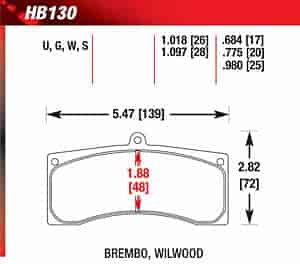 DTC-60 Disk Brake Pads Brembo Wilwood
