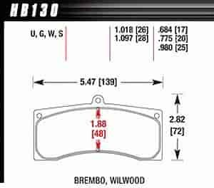 Disc Brake Pad HT-10 w/0.775 Thickness
