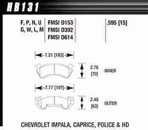 Disc Brake Pad HP Plus w/0.595 Thickness