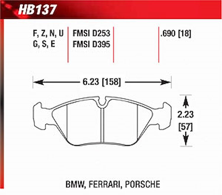 Blue 9012 Disk Brake Pads BMW, Ferrari, Porsche 928