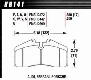 Blue 9012 Disk Brake Pads Audi RS2, Ferrari, Porsche