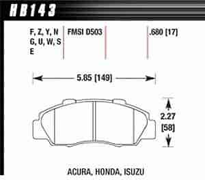 Disc Brake Pad LTS w/0.680 Thickness