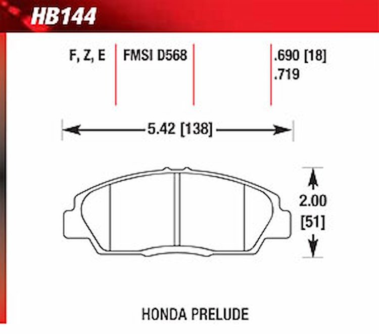 Blue 9012 Disk Brake Pads Honda Prelude