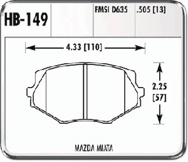 Hawk High Performance Front Brake Pads 1994-02 Mazda Mi